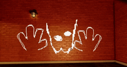 Brick Wall Graffiti Sledge GIF