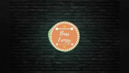 Brick Wall Neon Sign Bass Frenzy