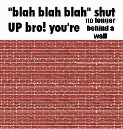 Brick Wall Saying Blah Blah Blah