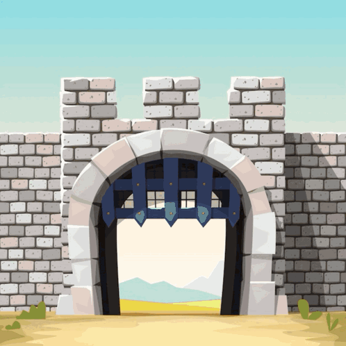 Brick Wall With Gate GIF