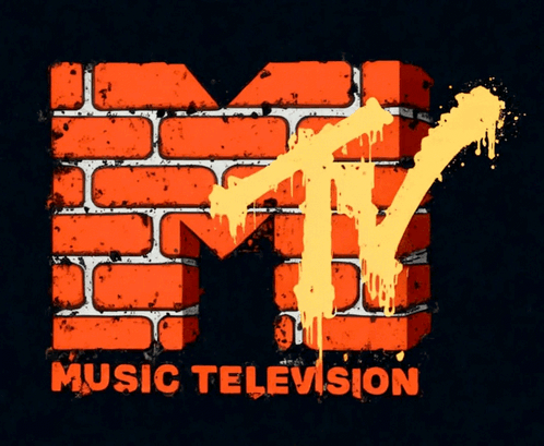 Brick Wall With MTV Logo GIF