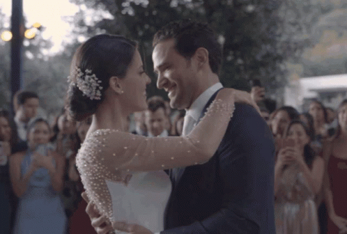 Bride and Groom Dancing