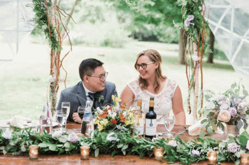 Bride And Groom Getting Married With Priest GIF