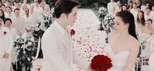 Bride And Groom Holding Hands GIF