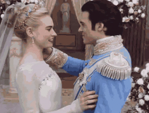 Bride and Groom Looking Into Each Other's Eyes Wedding Day