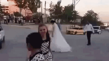 Bride Car Drift GIF