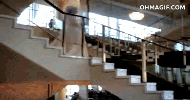 Bride Falls Down In Stairs GIF