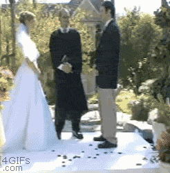 Bride Fell To The Water GIF