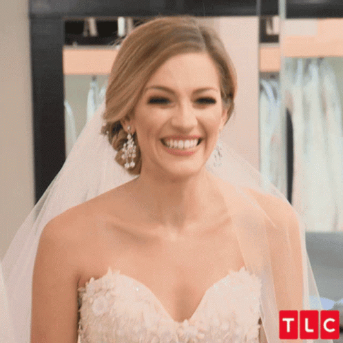 Bride Happy And Shocked GIF