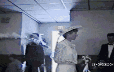 Bride Throws Her Bouquet GIF