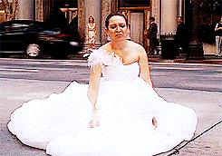 Bridesmaids Lillian White Gown GIF