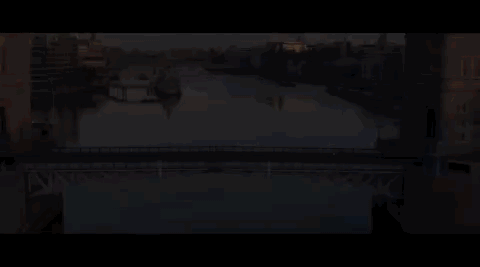 Bridge Over River in City