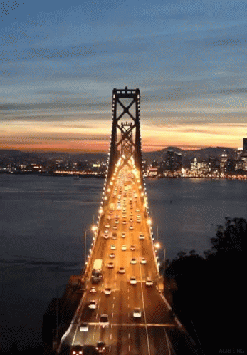 Bridge Over Water With Cars