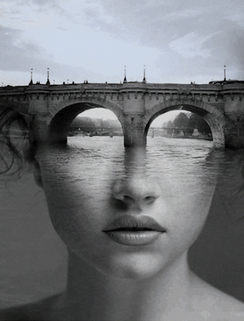 Bridge Woman Art GIF