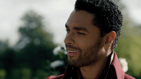 Bridgerton Duke Simon Basset Wide Smile GIF