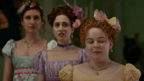 Bridgerton Featherington Sisters She's Beautiful GIF