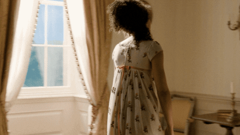 Bridgerton Marina Thompson Lazy Bed Fall GIF