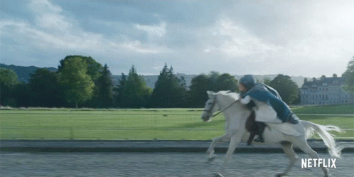 Bridgerton Netflix Series Daphne Riding Horse GIF