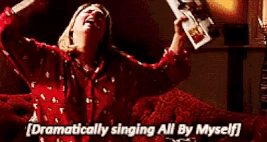 Bridget Jones Singing All By Myself GIF