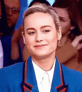 Brie Larson Happy Flattered Smile GIF