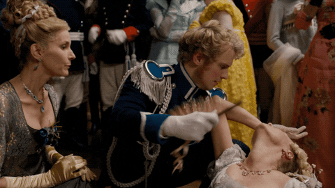 Brigerton Cressida Cowper Fake Faint GIF