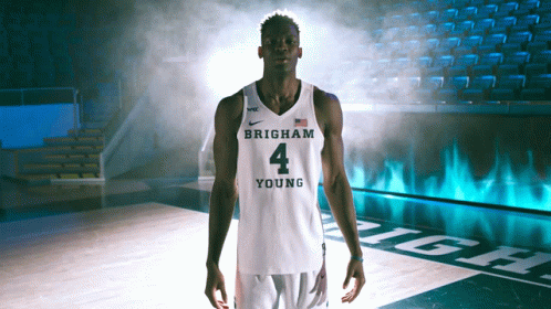 Brigham Young Basketball Player on Court