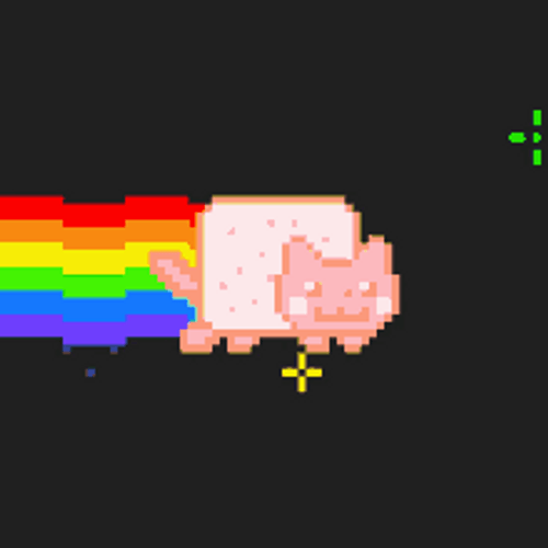 Bright Colorful Running Nyan Cat GIF