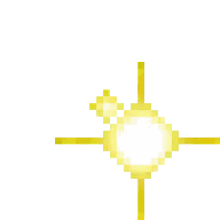 Bright Yellow Pixel Art Star
