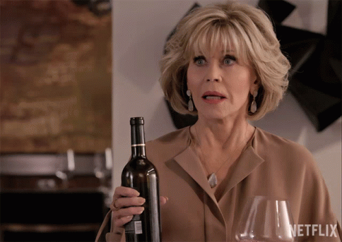 Bringing Wine With No Words GIF
