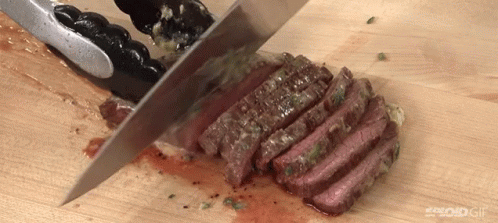 Brisket Cutting Into Small Pieces GIF