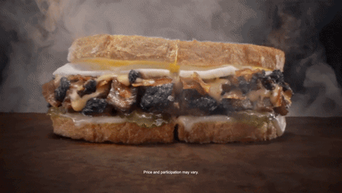 Brisket Sandwich Split Into Two GIF