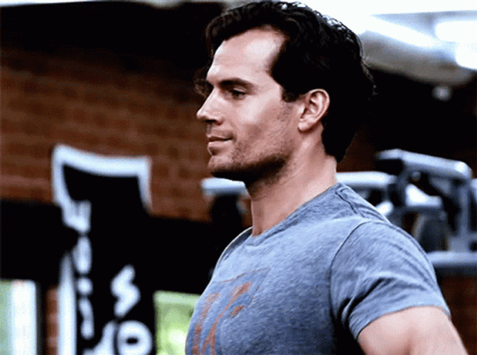 British Actor Henry Cavill Working Out GIF