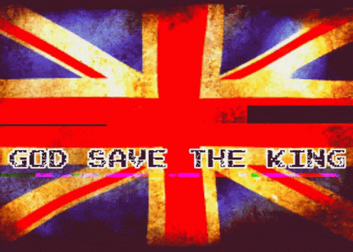 British Flag Saying God Save The King