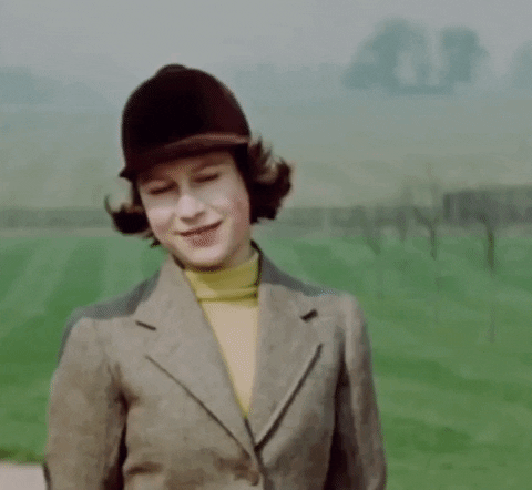 British Queen Elizabeth Laughs GIF