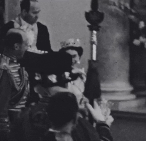 British Queen Elizabeth Vintage GIF
