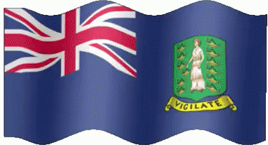 British Virgin Islands Flag White Background GIF