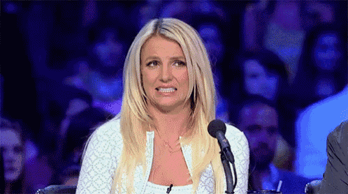 Britney Spears Doubtful Awkward Reaction GIF