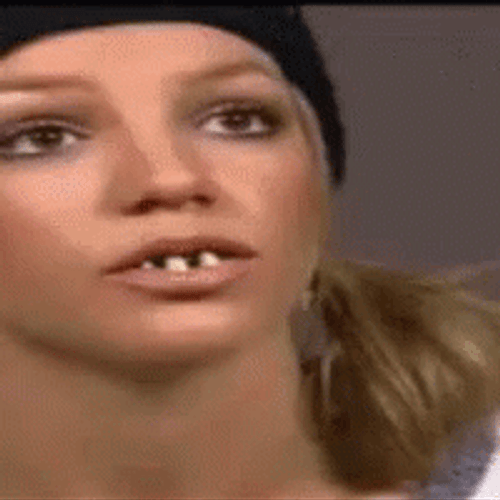 Britney Spears Funny British Teeth GIF