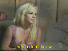 Britney Spears Shaking Head I Dont Know GIF