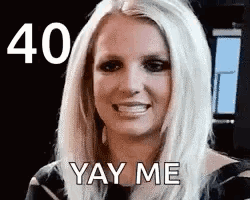 Britney Spears Smiling Saying Yay Me