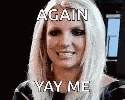 Britney Spears Smiling with Yay Me