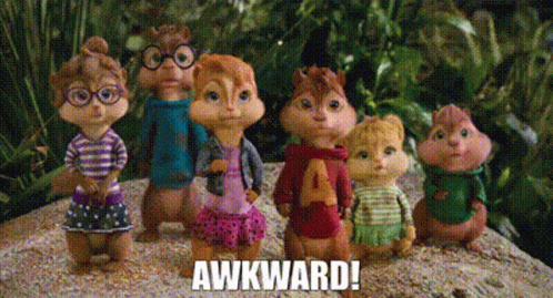 Brittany And Alvin Chipmunks Being Awkward GIF