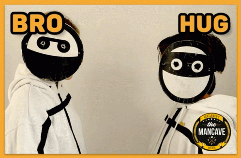 Bro Hug Wearing Mask GIF