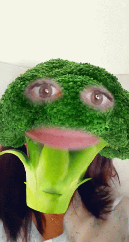 Broccoli Face Filter GIF