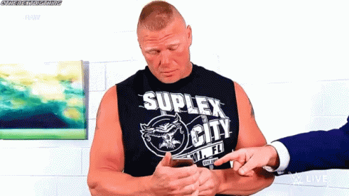 Brock Lesnar Punch Old Guy GIF