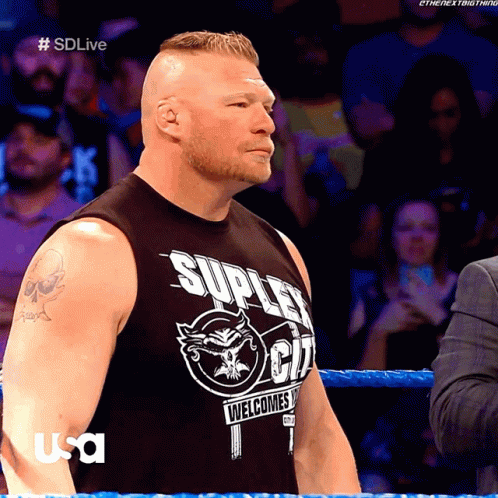 Brock Lesnar Smiling Reaction GIF