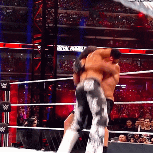 Brock Lesnar Throwing Opponents On Royal Rumble GIF