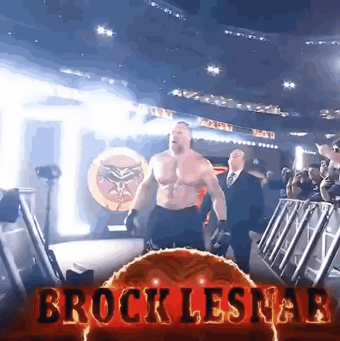 Brock Lesnar Walking Through Ring