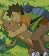 Brock Licking Sudowoodo GIF