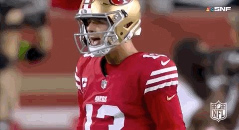 Brock Purdy Shout In Game GIF